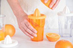 Vaso naranja 500ml con tapa exprimidora - comprar online