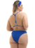 Biquíni Cortininha Azul sem Bojo Removivel Plus Size - comprar online