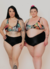 Biquíni Plus Size com Calcinha de Cós Alto e Top Estampado