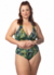 Biquini Hot Pants Plus Size Verde Estampado