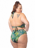 Biquini Hot Pants Plus Size Verde Estampado - comprar online