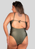 Maiô Plus Size Verde sem Bojo com Regulagem - Acqua Rosa Moda Praia Plus Size