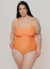 Maiô Plus Size Laranja com Alças Ajustáveis