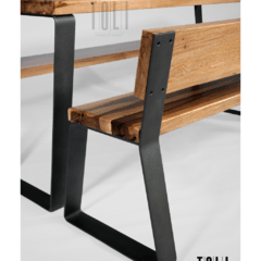 Mesa con bancos - TOLI - Wood & Metal - Muebles de calidad