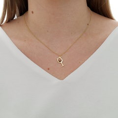 18K Gold Wine glass necklace - buy online