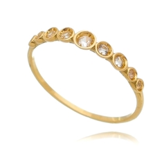 18K Gold Gradual Ring with white Sapphires (lighter version)