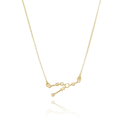 Collar de Tauro en plata con baño de oro y Ópalos - comprar online