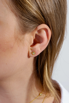 Image of Sterling silver or gold plated tiny star earrings