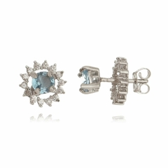 Sky Topaz earrings with removable gallery - buy online