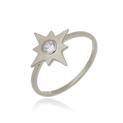 950 Sterling Silver Star Ring gold plated or not