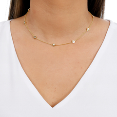 950 Sterling Silver tiny stars choker gold plated or not on internet