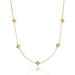 Sterling Silver or Gold plated tiny Suns choker - buy online
