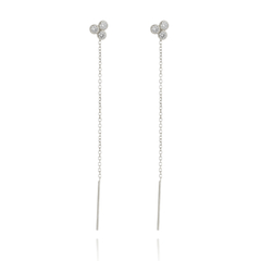 18k Gold Shooting Star earrings with white Sapphires or Diamonds - buy online