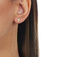 18k Gold Shooting Star earrings with white Sapphires or Diamonds on internet