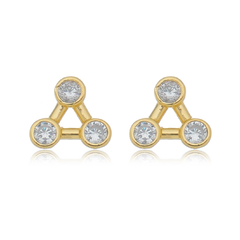 950 Sterling Silver Three Sisters earrings gold plated or not - buy online