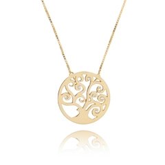 Gold plated tree of life necklace