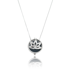 Lotus flower diffuser necklace