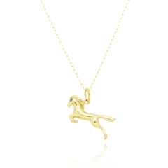 18K Gold Horse necklace