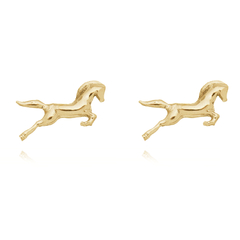 18K Gold Horse earrings