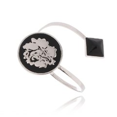 Abstract rose twisted bangle