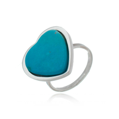 Heart-shaped Turquoise Howlite Ring