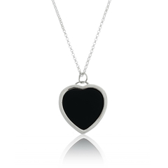 Heart-shaped Onyx Necklace