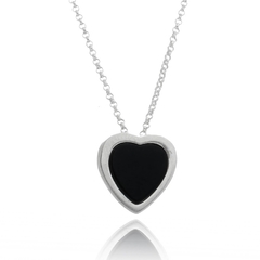 Little-Heart-shaped Onyx Necklace