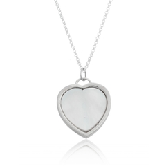 Heart-shaped Mother of Pearl Necklace