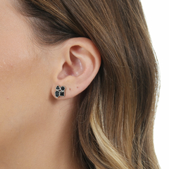 Pendiente estilo stud de mosaico de ónix - comprar online