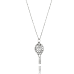 18K Gold handle grip tennis racket necklace - buy online