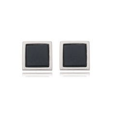 Square / Lozenge Onyx Earrings