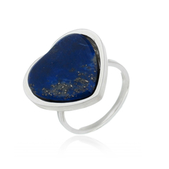 Heart-shaped Lapis Lazuli Ring