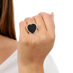 Heart-shaped Onyx Ring - buy online