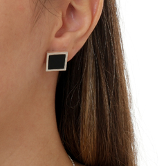 Square / Lozenge Onyx Earrings - buy online