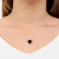Little-Heart-shaped Onyx Necklace - buy online