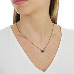 3 Chrysoprase baguettes necklace - buy online