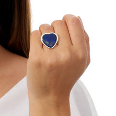 Heart-shaped Lapis Lazuli Ring - buy online