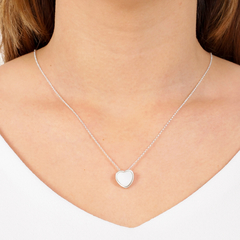 Little-Heart-shaped Mother of Pearl Necklace - buy online