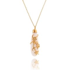 Drop arabesque pendulum necklace
