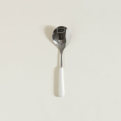 CUCHARA DE ACERO MANGO DE CERAMICA BLANCO 24 CM - comprar online