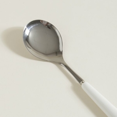 CUCHARA DE ACERO MANGO DE CERAMICA BLANCO 24 CM en internet