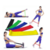 Set Kit X5 Bandas Fitness Isométricas Tiraband Ejercicio Gym - comprar online