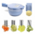 Cortador de verduras + colador con cuchillas intercambiables - bastian&joe
