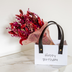 Bolsa com Bouquet de Flores Secas