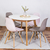 Juego comedor mesa Artus laqueada 120 cm + 4 sillas Eames del mismo color