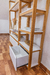 Estantería biblioteca rack Eyra Duo madera paraiso y laca blanca con 3 cajones 180 x 180 cm - LMO en internet