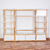 Imagen de Estantería biblioteca rack Eyra Trio madera paraiso y laqueado blanco con 4 cajones 1 puerta 240 x 180 cm - LMO