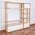 Estantería biblioteca rack Eyra Duo madera paraiso y laca blanca con 3 cajones 180 x 180 cm - LMO