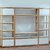 Estantería biblioteca rack Eyra Trio madera paraiso y laqueado blanco con 4 cajones 2 puertas 240 x 180 cm - LMO