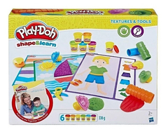 Masa PlayDoh Moldea y Aprende Texturas y Herramientas Habro B3408